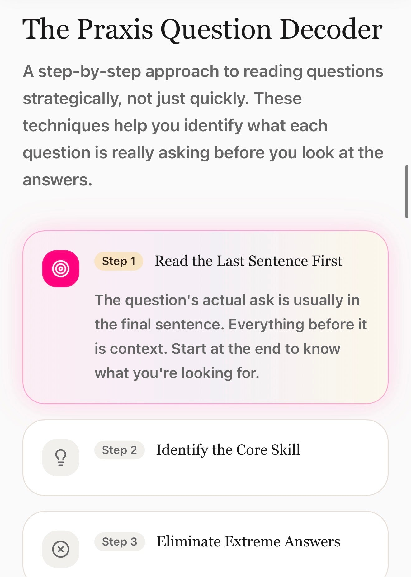 The Praxis Exam Playbook