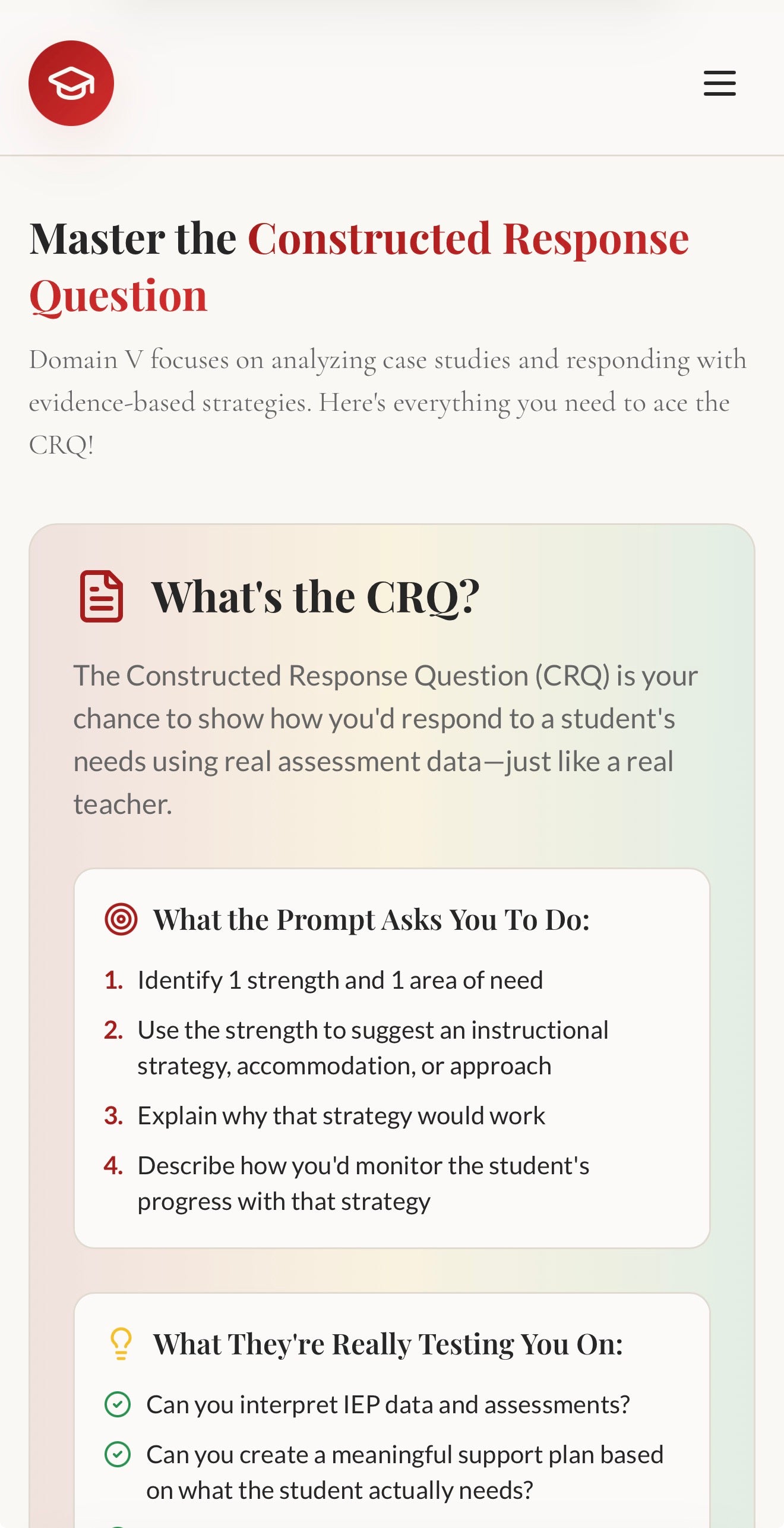 SPED EC–12 Strategic Certification App Suite