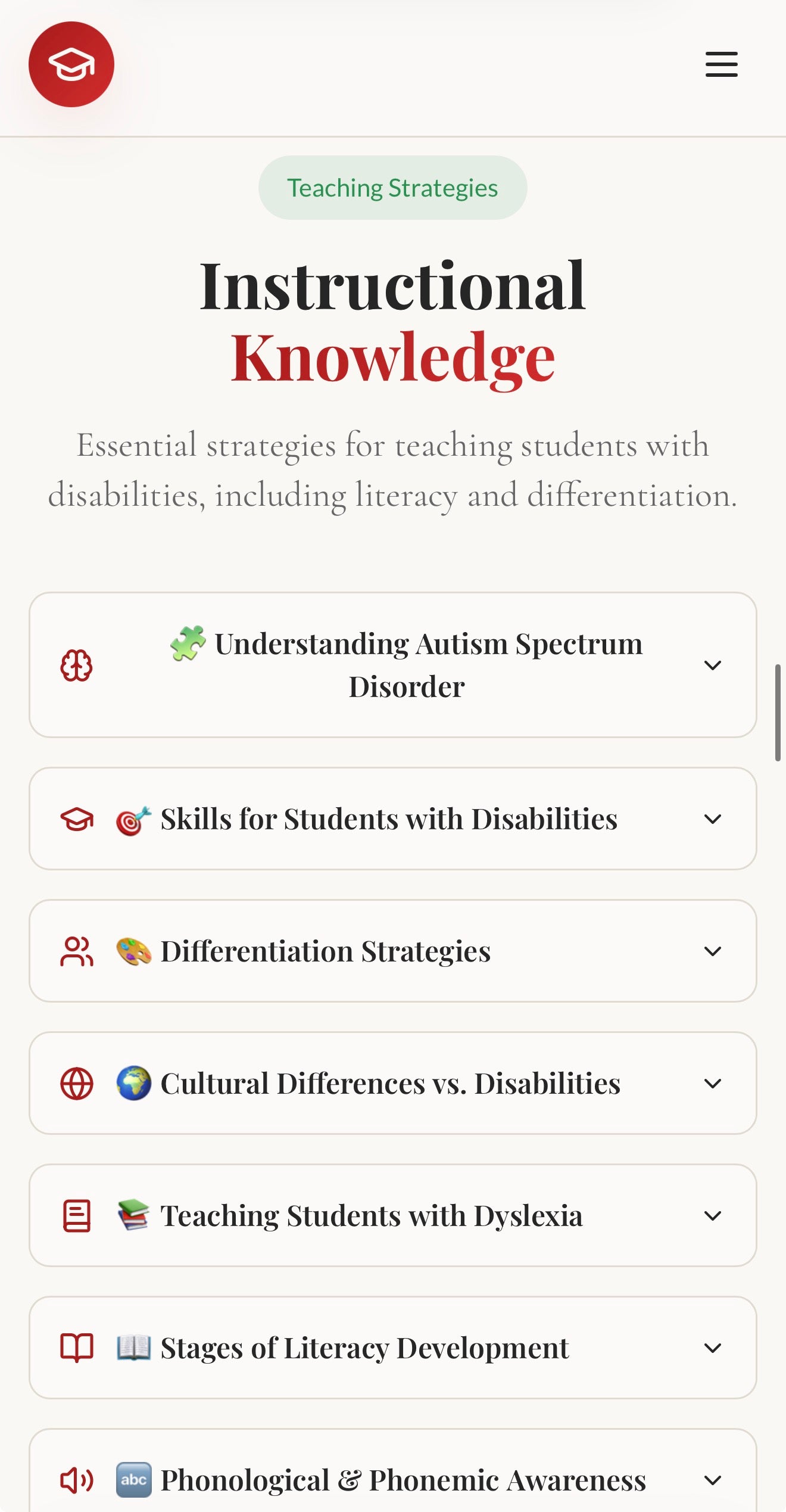SPED EC–12 Strategic Certification App Suite