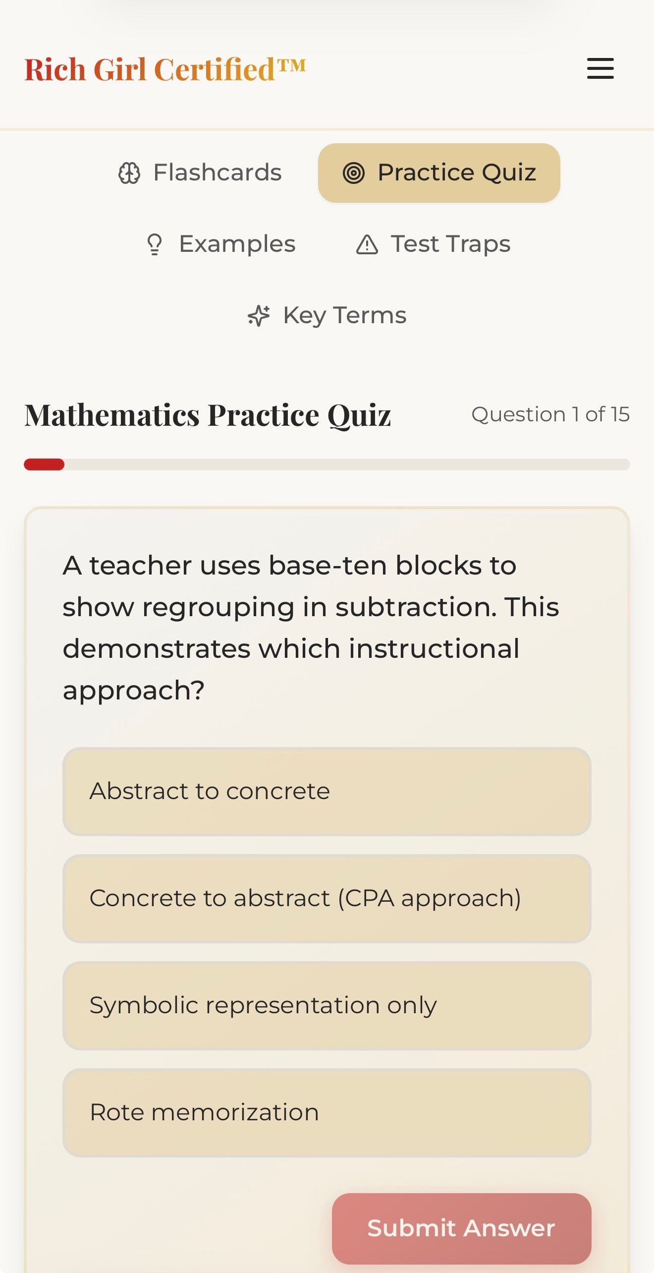 Core Subjects EC–6 (391) Strategic Certification App Suite