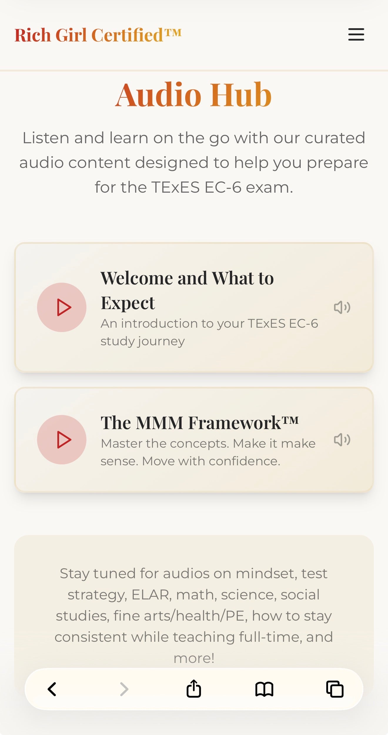 Core Subjects EC–6 (391) Strategic Certification App Suite